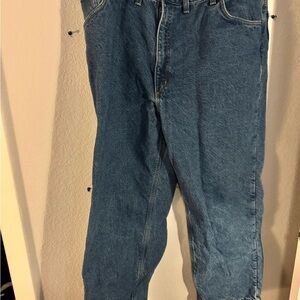 Flannel Lined Carhartt Blue Men's Jeans